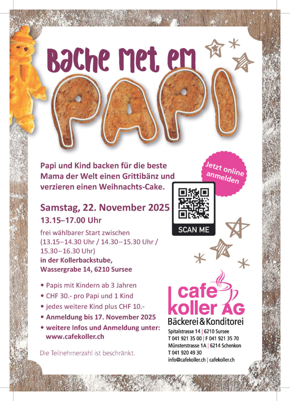 Flyer Backen mit Papi 2025